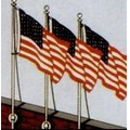 9' Vertical Wall Mounted Flagpole Set with Brackets
